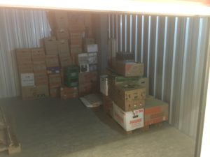 Lagerraum in einem Selfstorage zur Einlagerung von Hausrat