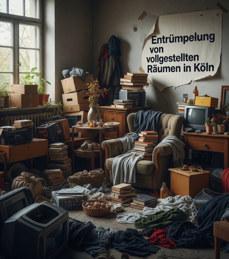 Entrümpelung von einem voll gestellten Raum